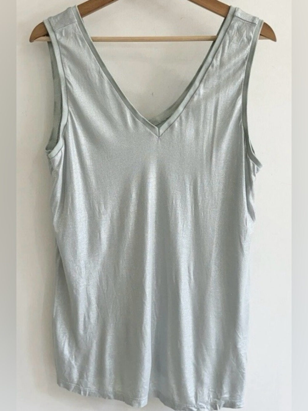 Ted Baker Shimmering Silver V-Neck Tank Top
